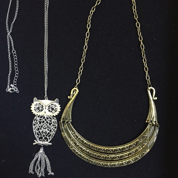 Pack 2: Vintage tribal necklace and owl - Picture 2 of 3