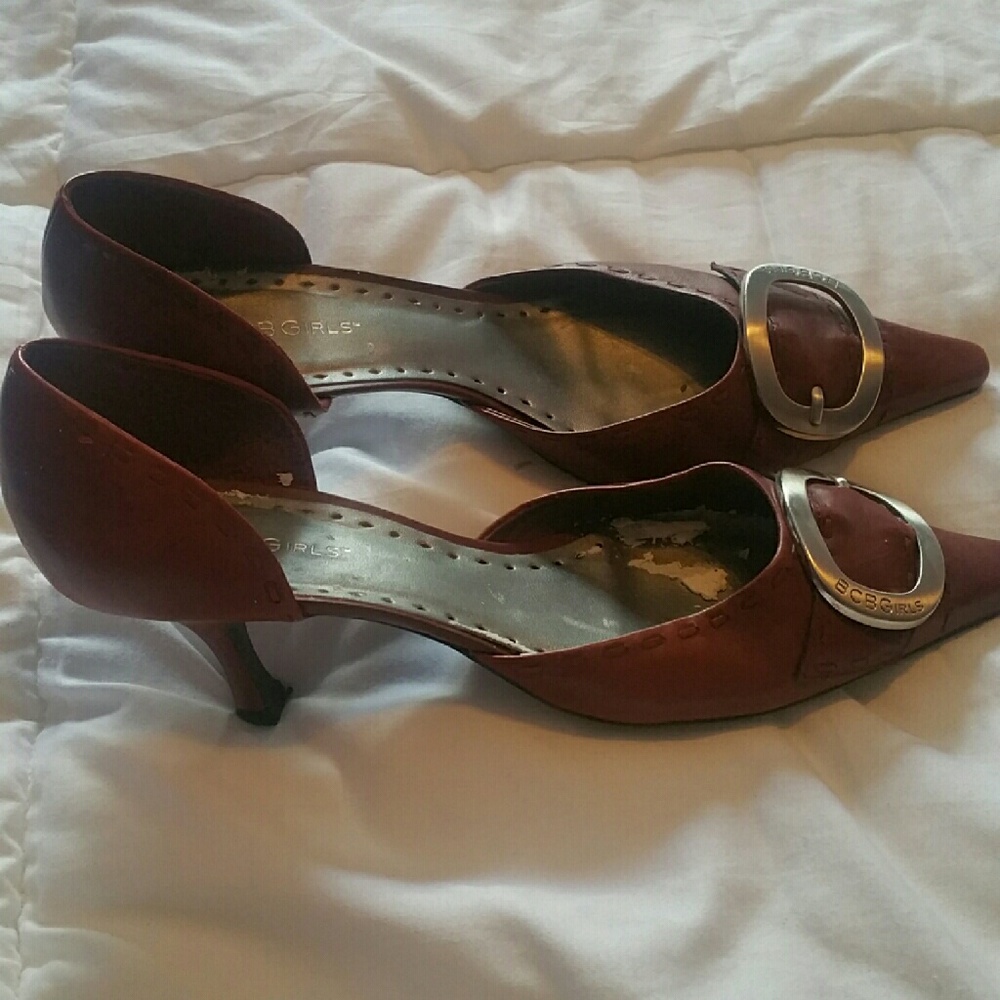 Women's  dress shoes/ cognac color/ mildly worn