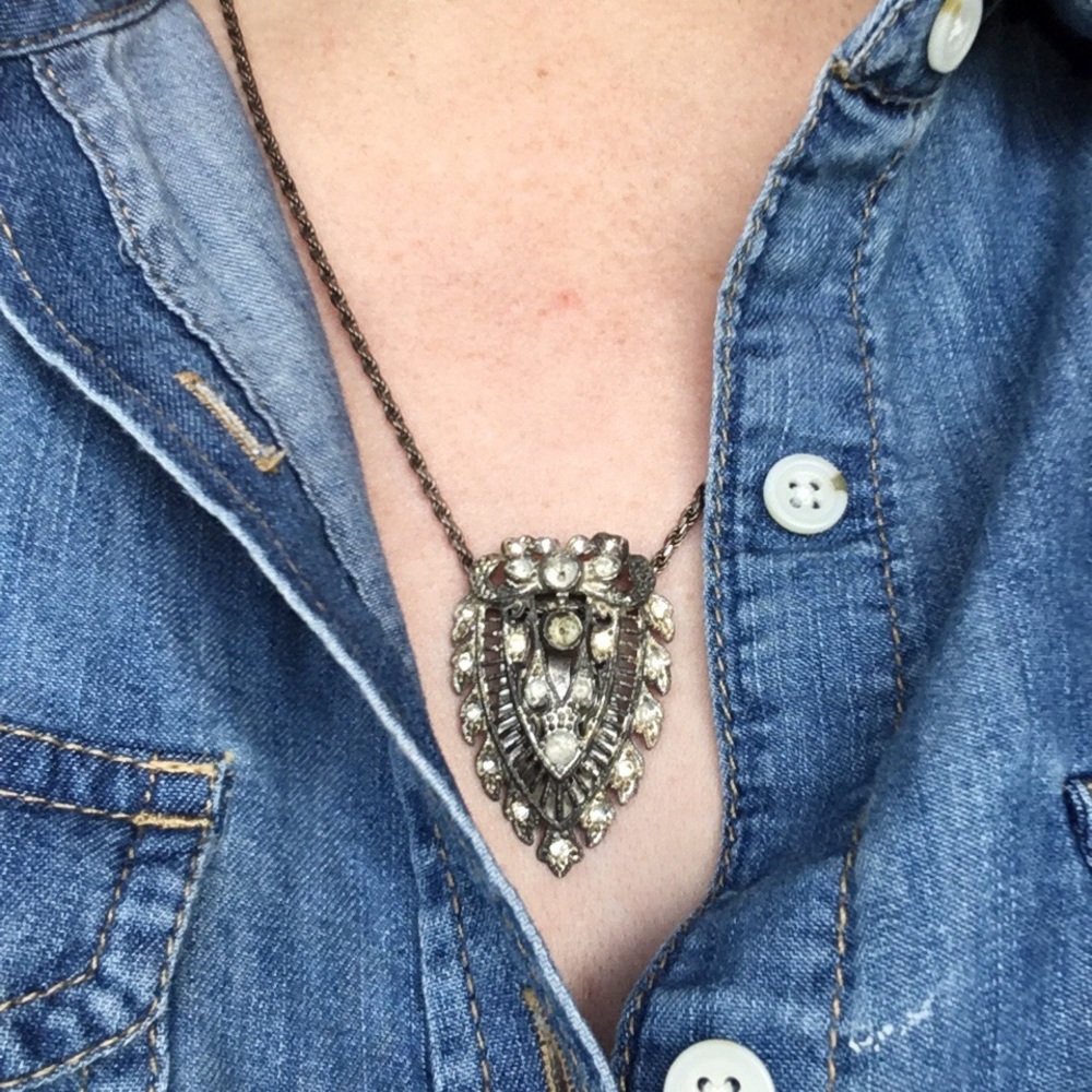 Vintage brooch necklace.
