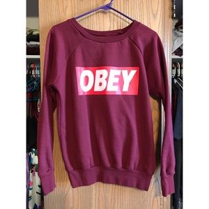 Maroon Obey Sweater
