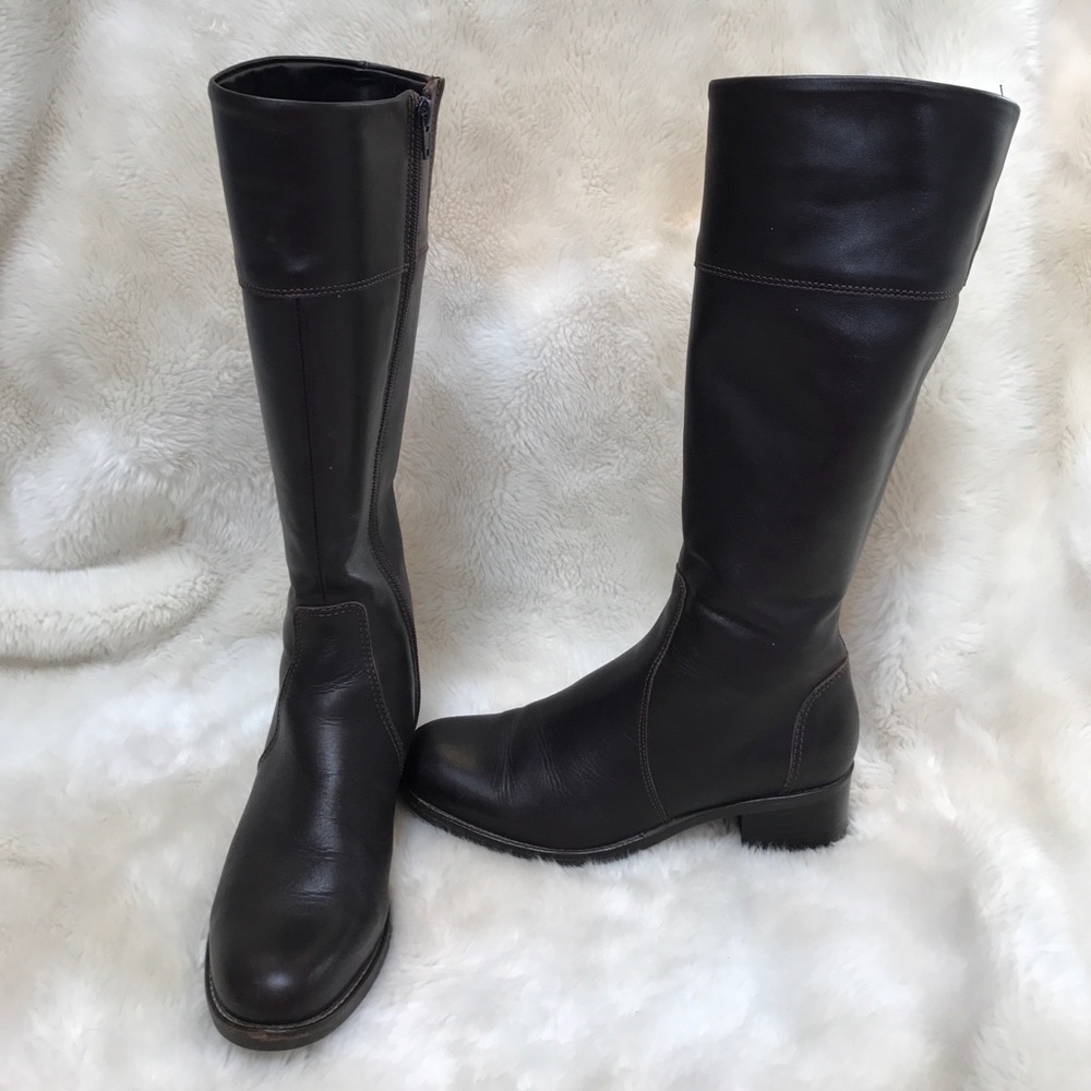 Leather boots