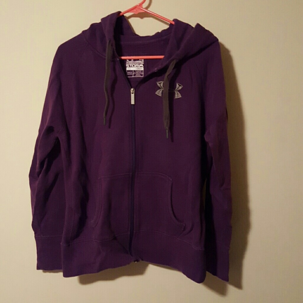 Purple Zip Up Under Armour Hoodie