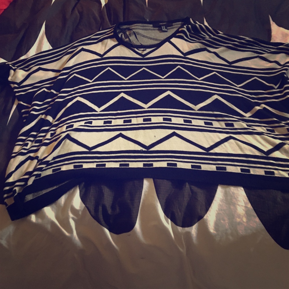 F21 poncho top.