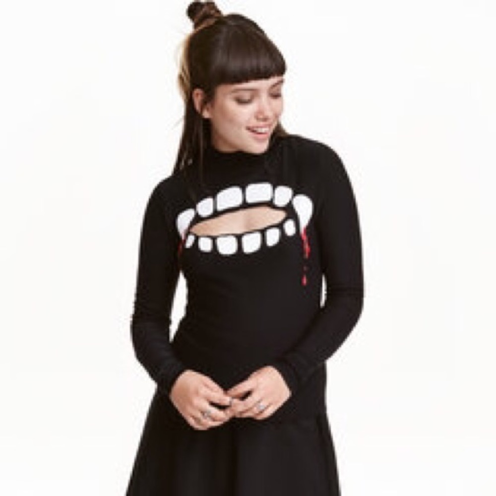 H&M Vampire Cut Out Shirt