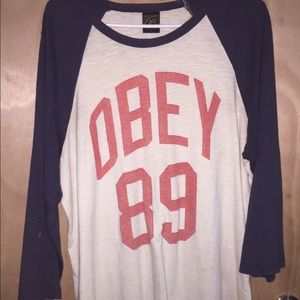 obey 3/4 length tee