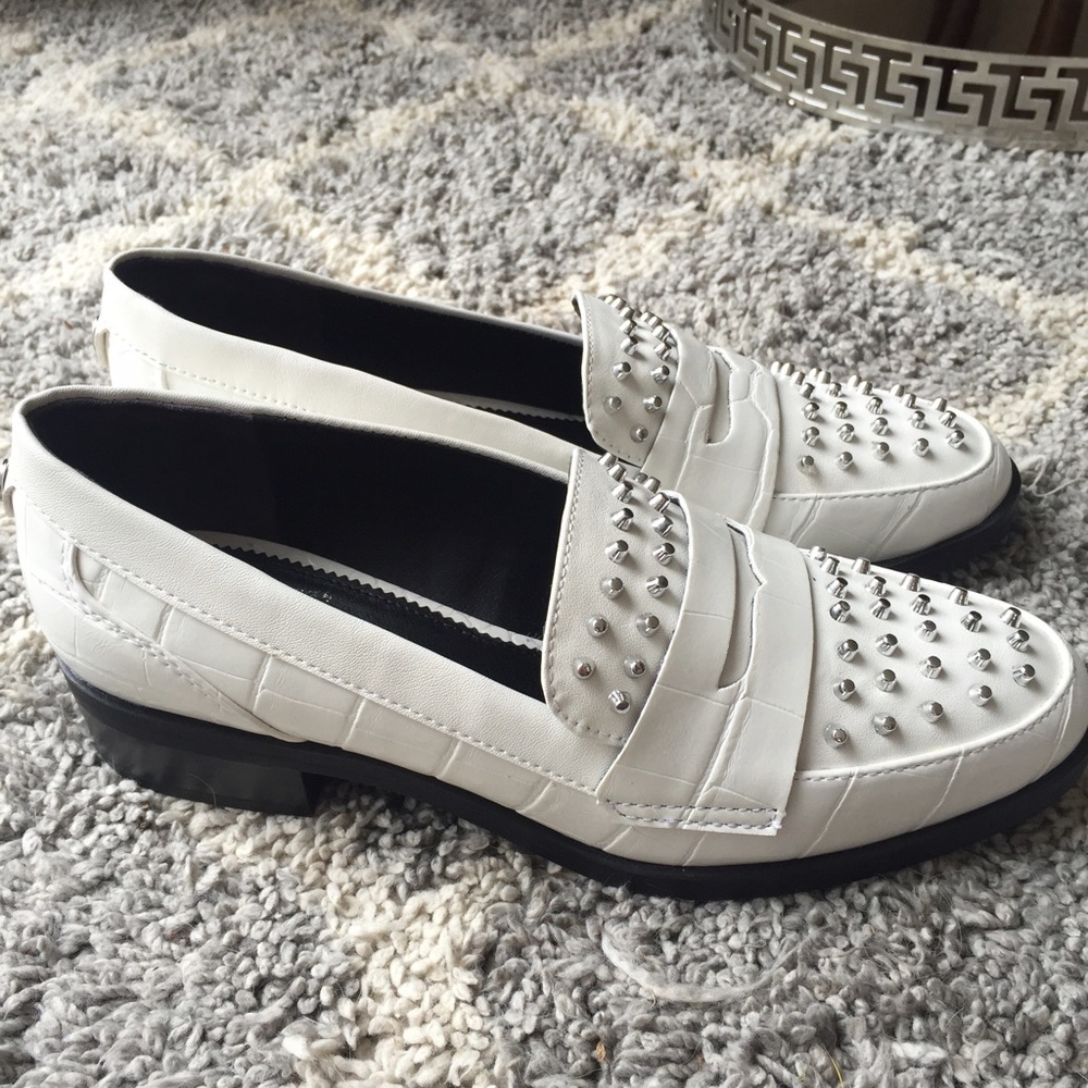 NWOT Sam Edelman Circus Lali white studded loafers - Picture 3 of 4