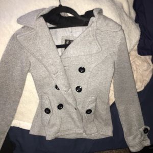 light grey pea coat