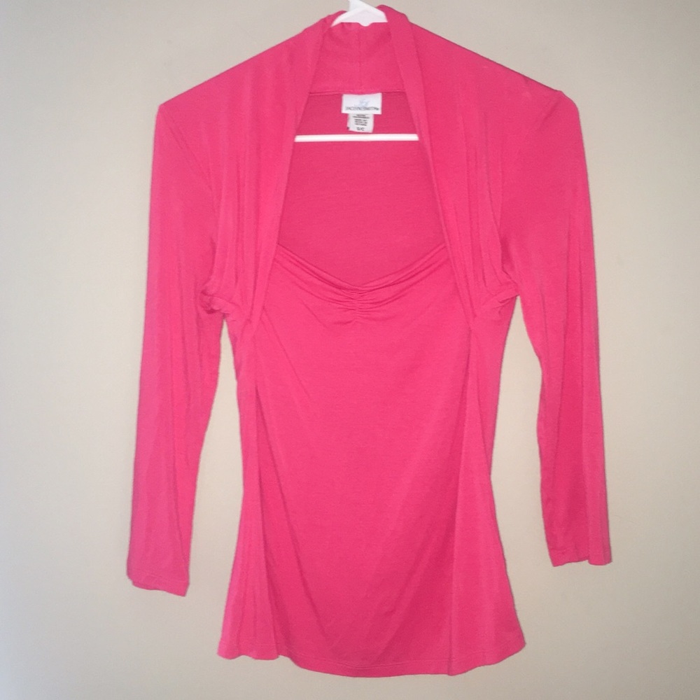 Jaclyn Smith pink blouse