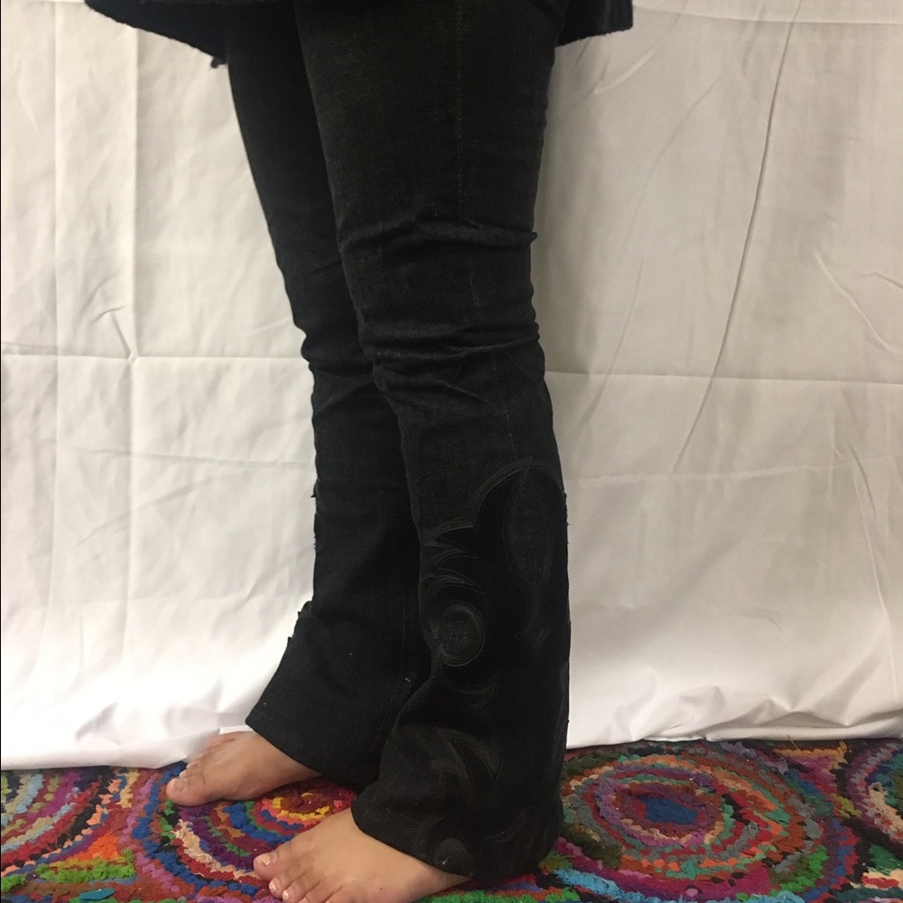 Ralph Lauren suede embroidered jeans