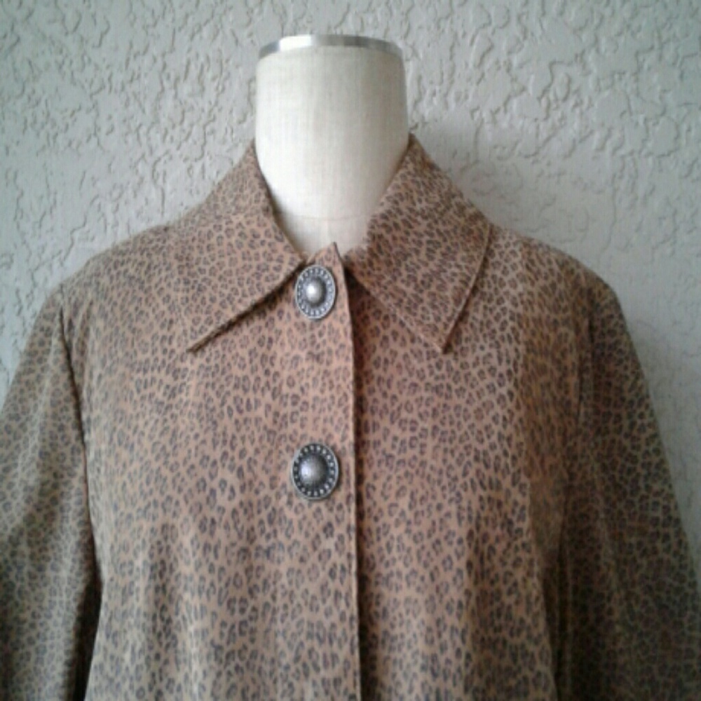 LAL Leopard Print Jacket Size L