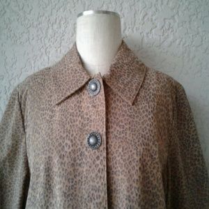 LAL Leopard Print Jacket Size L
