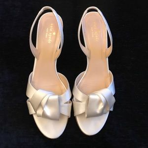 Kate spade white open toe high heels