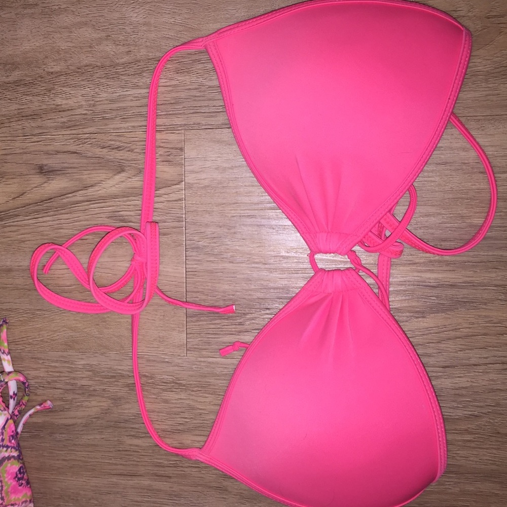 pink swim top