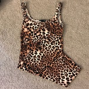 Cheetah leopard bodycon dress