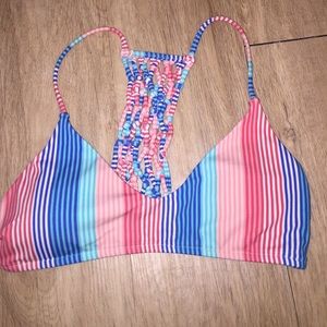 Braided back swim top