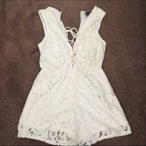 NWT forever 21 white lace romper