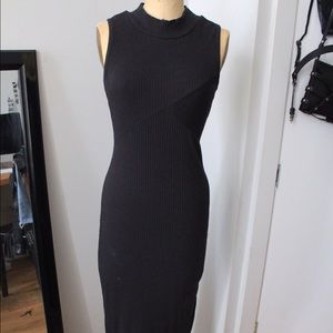 Black knit maxi
