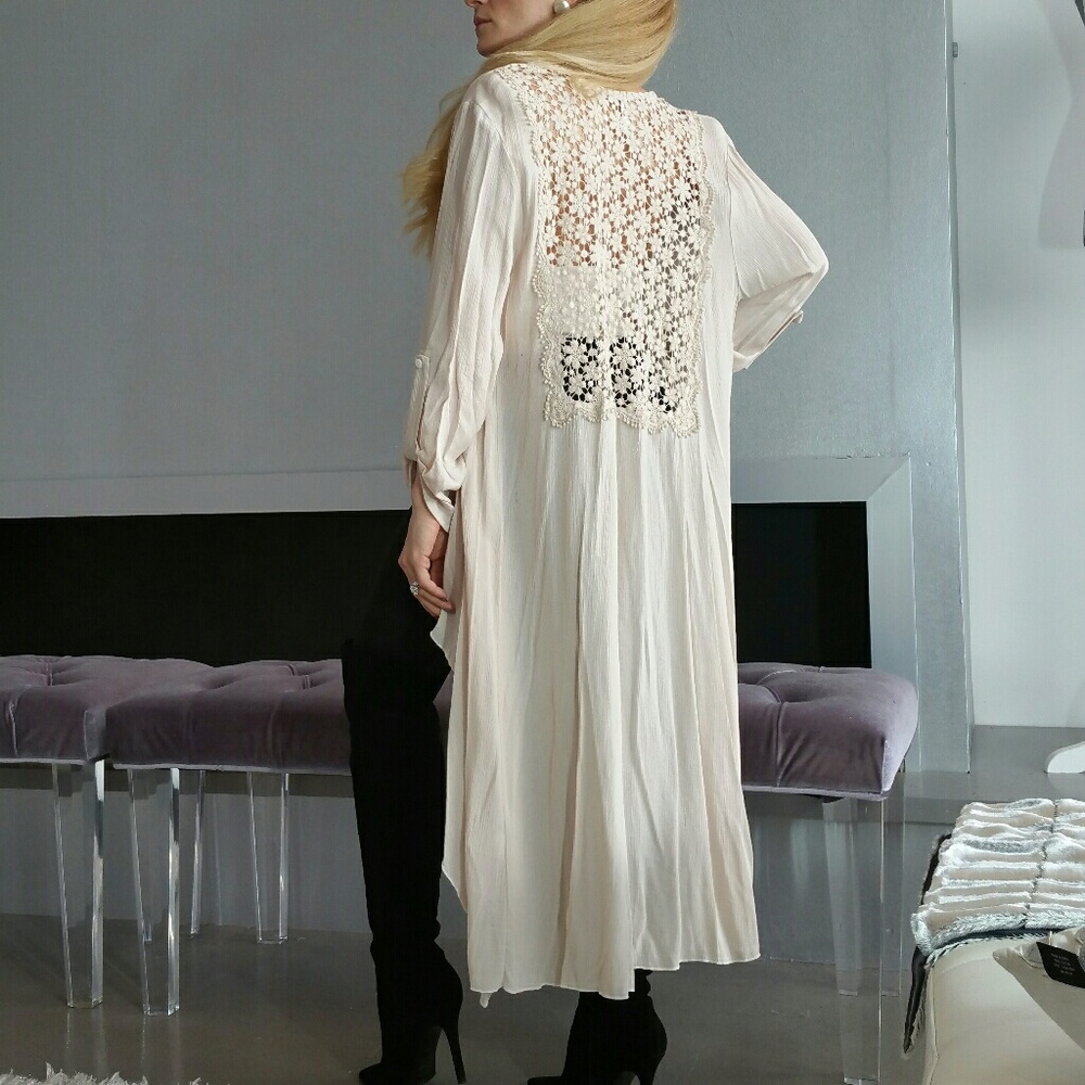 LOVELY TAUPE OPENFRONT DUSTER - Picture 3 of 4