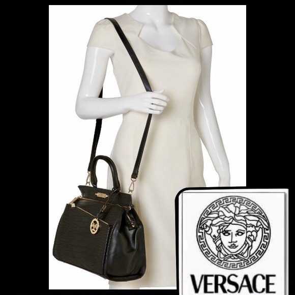 Versace Handbags - 🆕Versace🇮🇹19V69🇮🇹Black Alligator Satchel🇮🇹