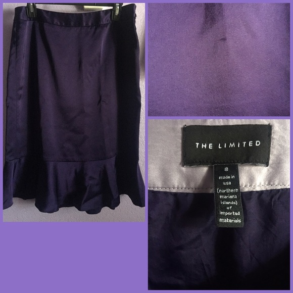 The Limited Dresses & Skirts - The Limited Purple Sateen Skirt