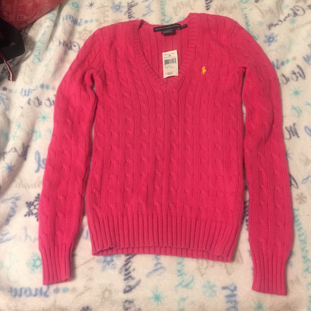 NWT Pink Polo Sweater