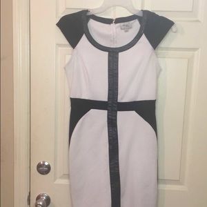 Black and White form fitting dress