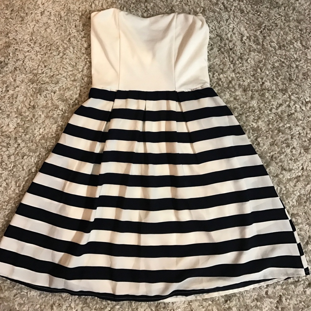 Strapless Striped Dress