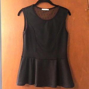 Sleeveless Peplum Top