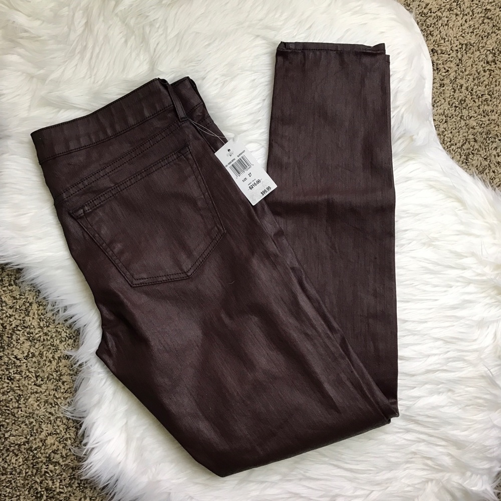 [Rich & Skinny] Burgundy Coated Skinny Jeans