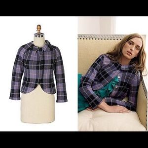 Plaid cropped coat