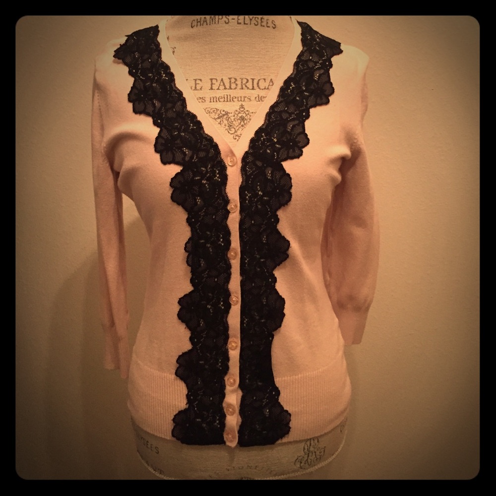 Lacey trim Cardigan