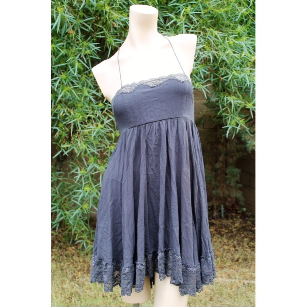Grey Free People Dress/Slip