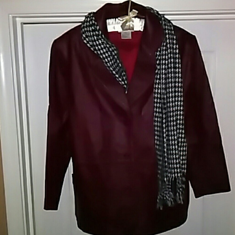 Crimson Leather Jacket