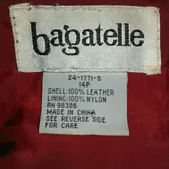 Crimson Leather Jacket - Picture 3 of 3