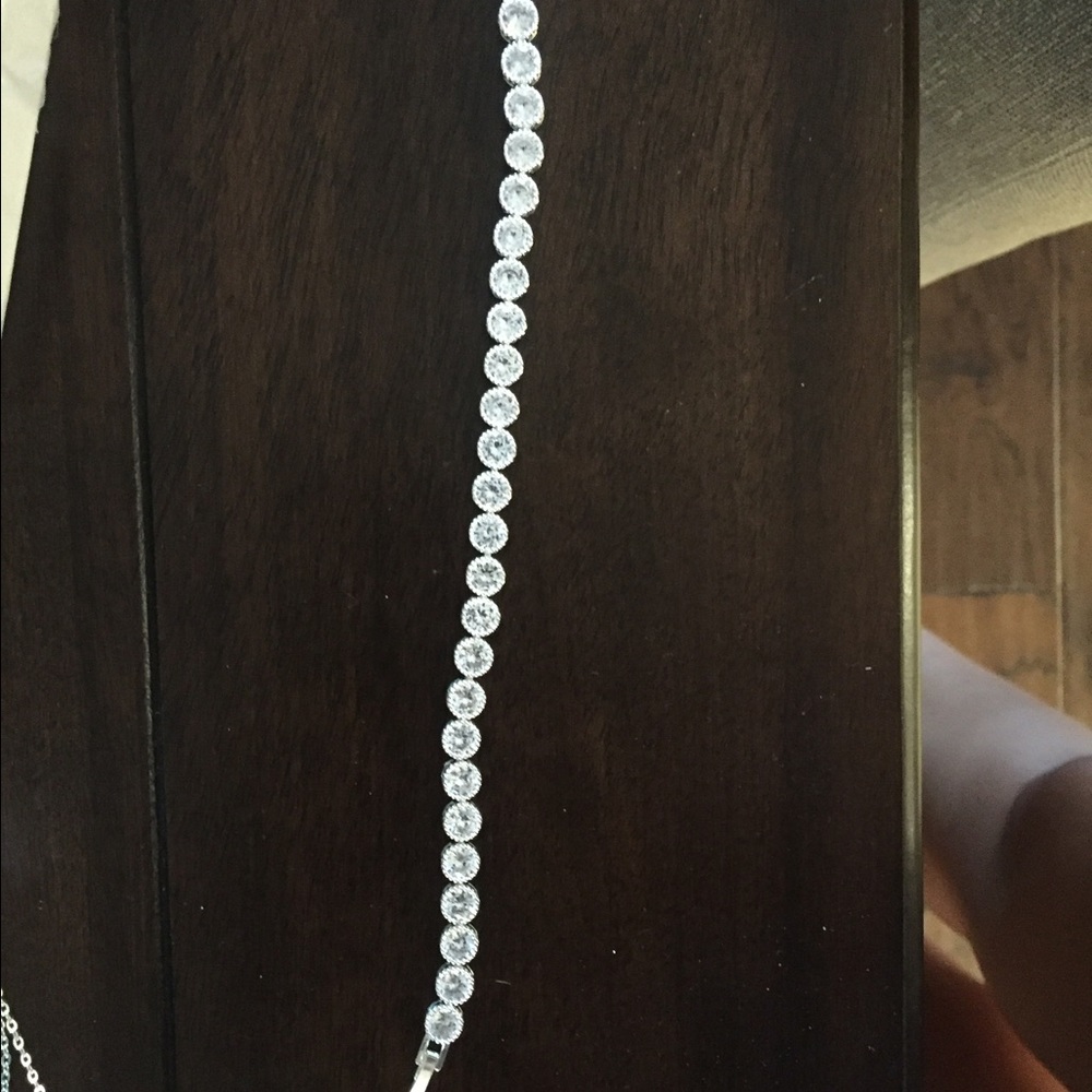 Silver studded Bracelet wedding Formal Bridal