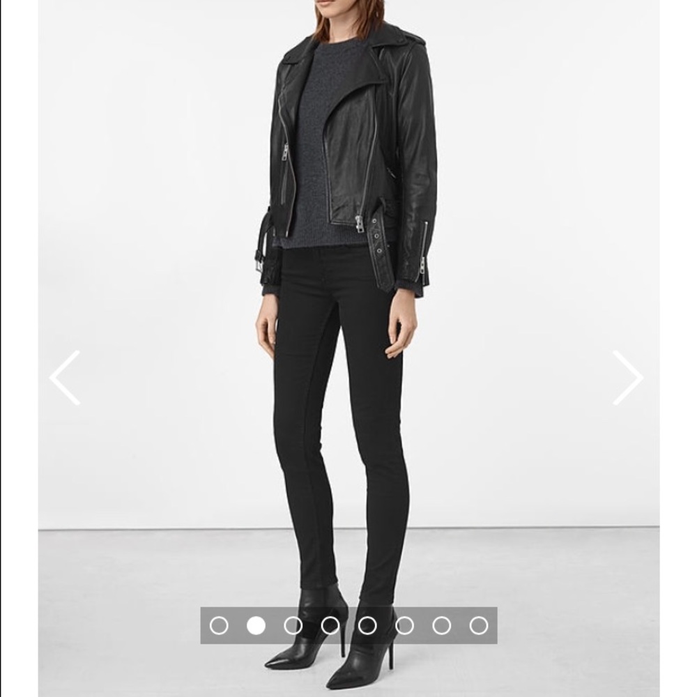 ALLSAINTS BALFERN LEATHER BIKER JACKET - Picture 2 of 4