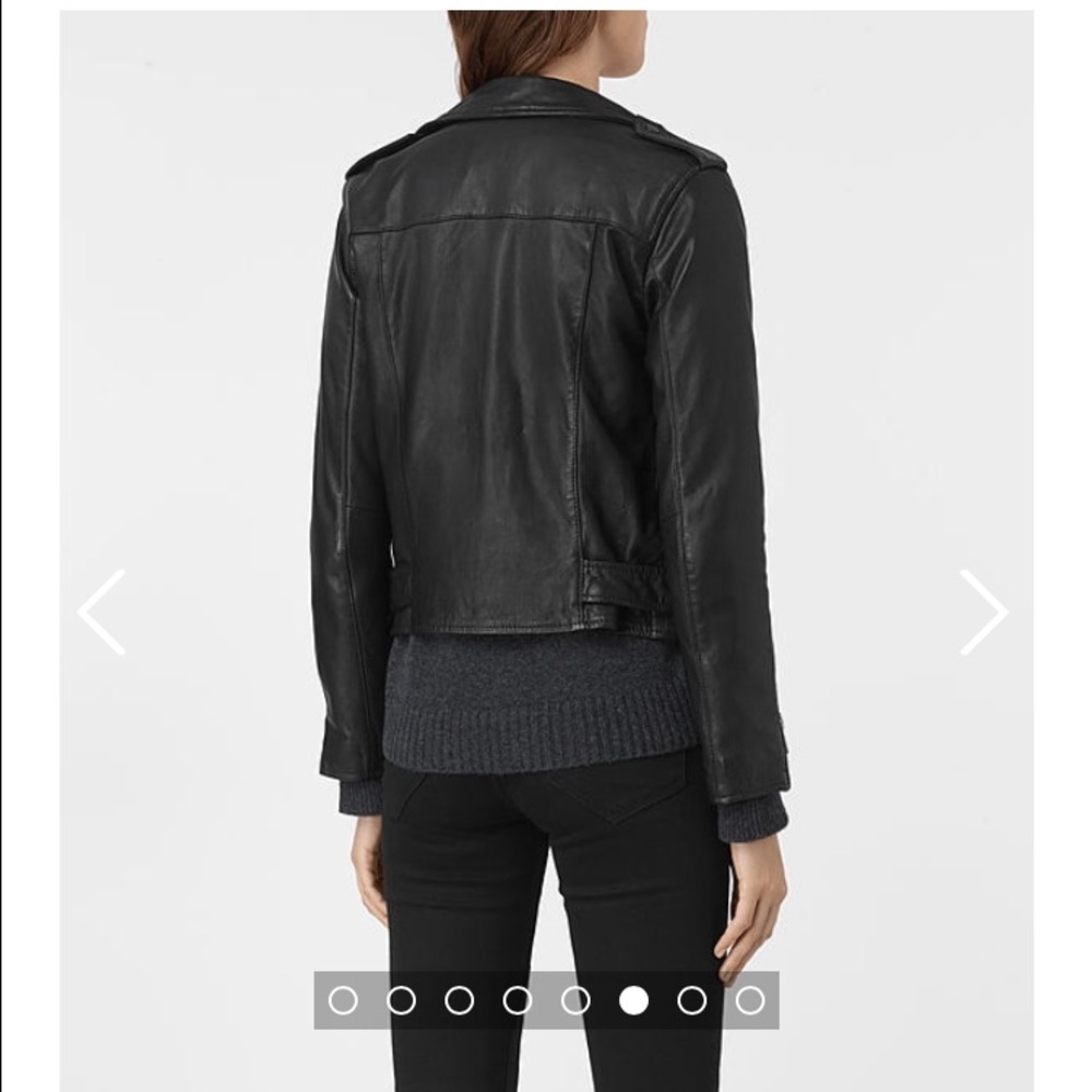 ALLSAINTS BALFERN LEATHER BIKER JACKET - Picture 3 of 4