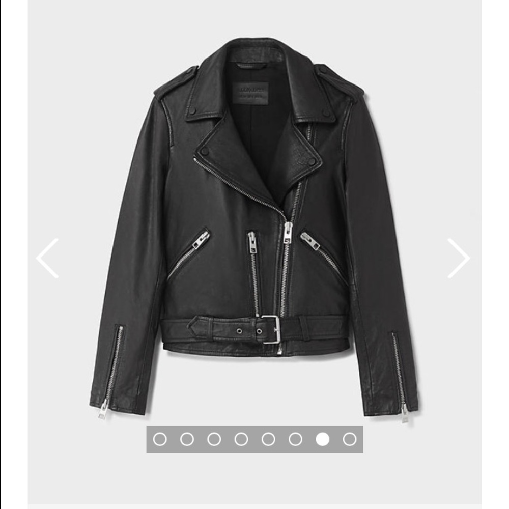 ALLSAINTS BALFERN LEATHER BIKER JACKET - Picture 4 of 4