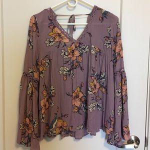 Lavender floral top
