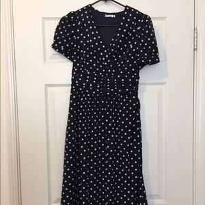 50's polka dot dress WITH POCKETS