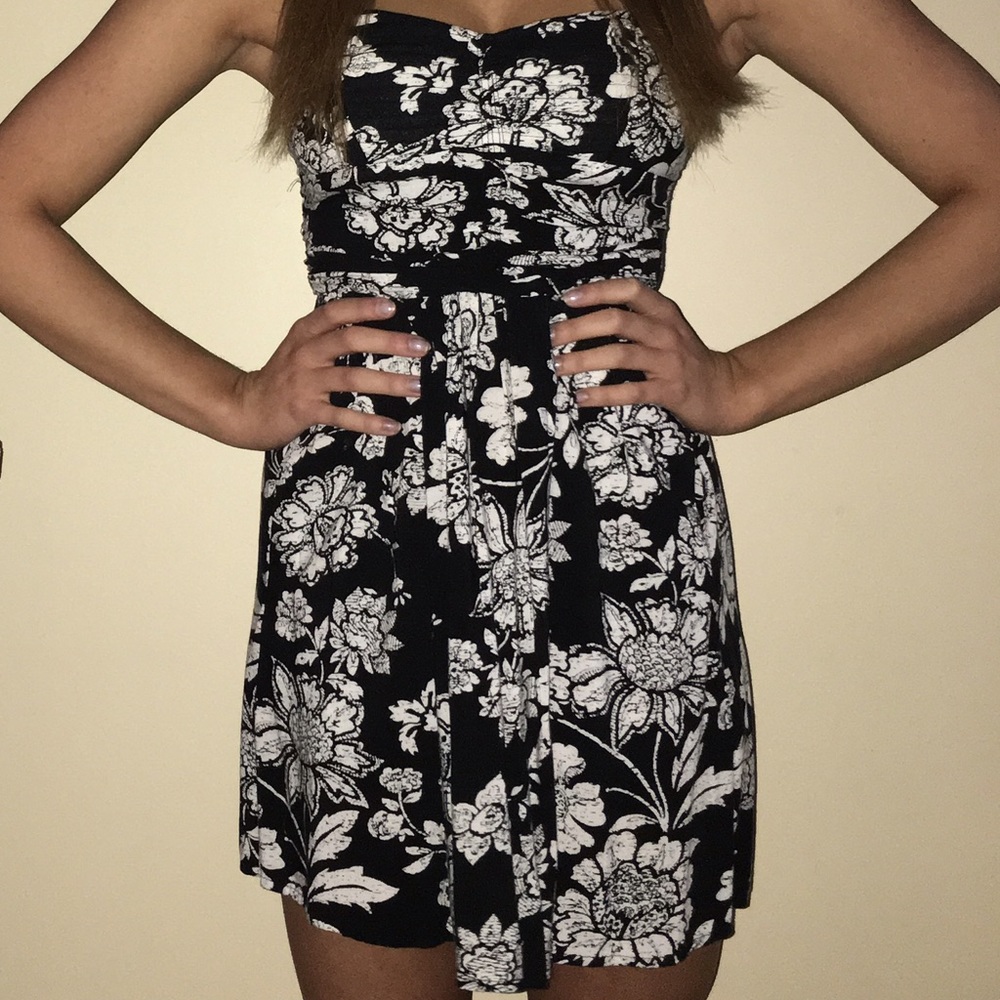 Floral Strapless Dress