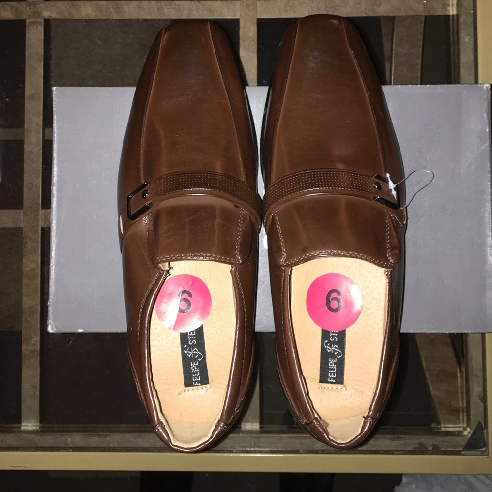 Boys Brown Dress Shoes
