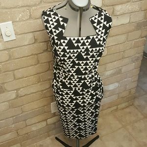 Geometric fitted dress