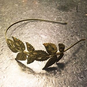 Gold Headband with Leaf Detail