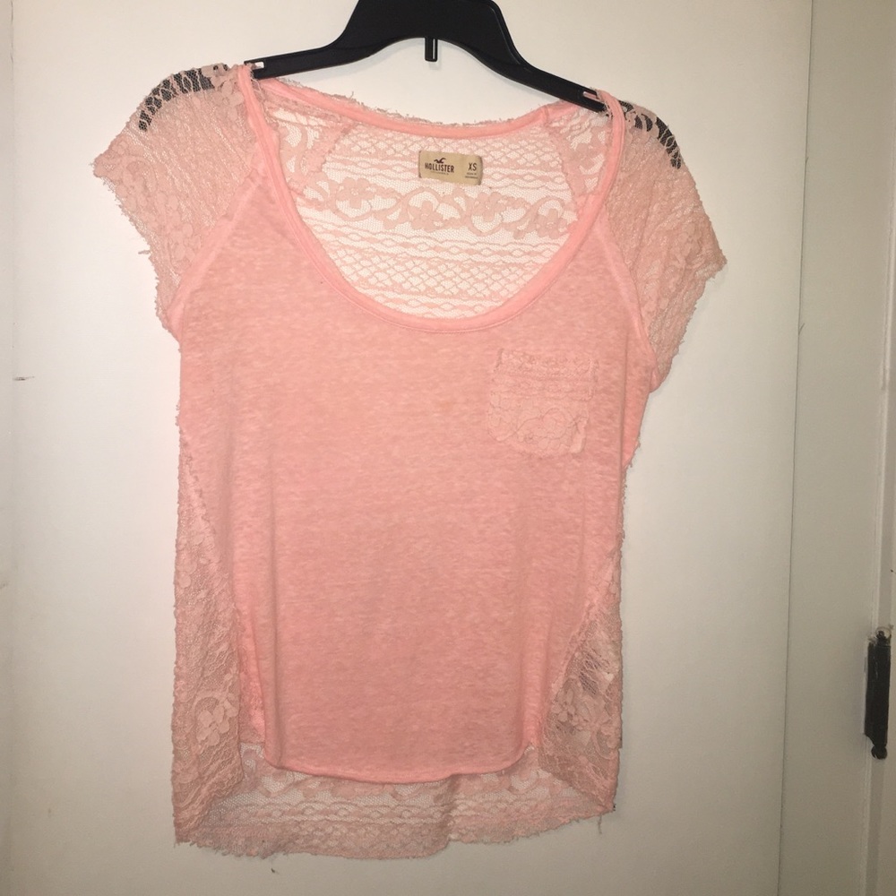 Pink lace shirt