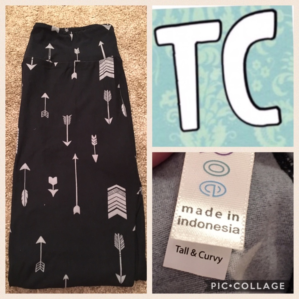 Lularoe black arrow leggings NWT TC valentine