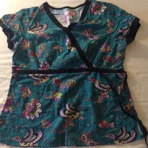 Koi Brand Medical Scrub Top. Vibrant colors