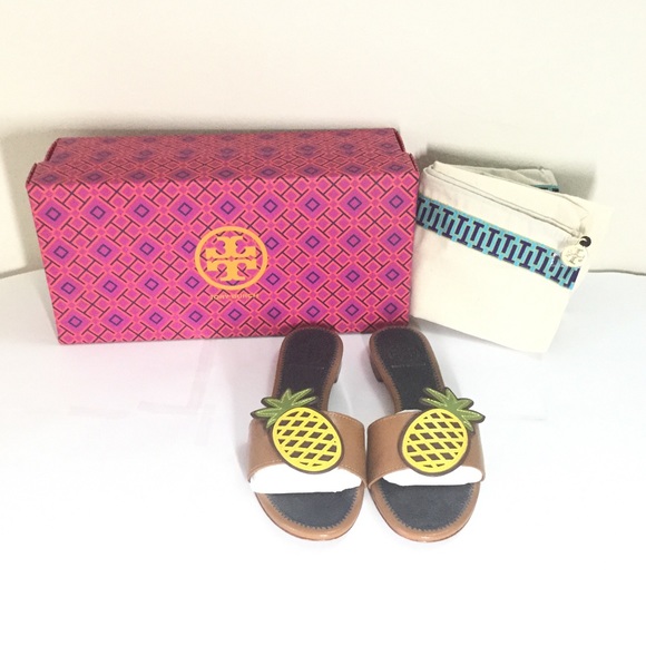 Tory Burch Shoes - 🍍🍍Tory Burch Pineapple Flat Slide Slippers