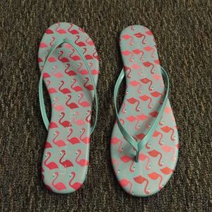 Lauren Conrad flamingo flip flops