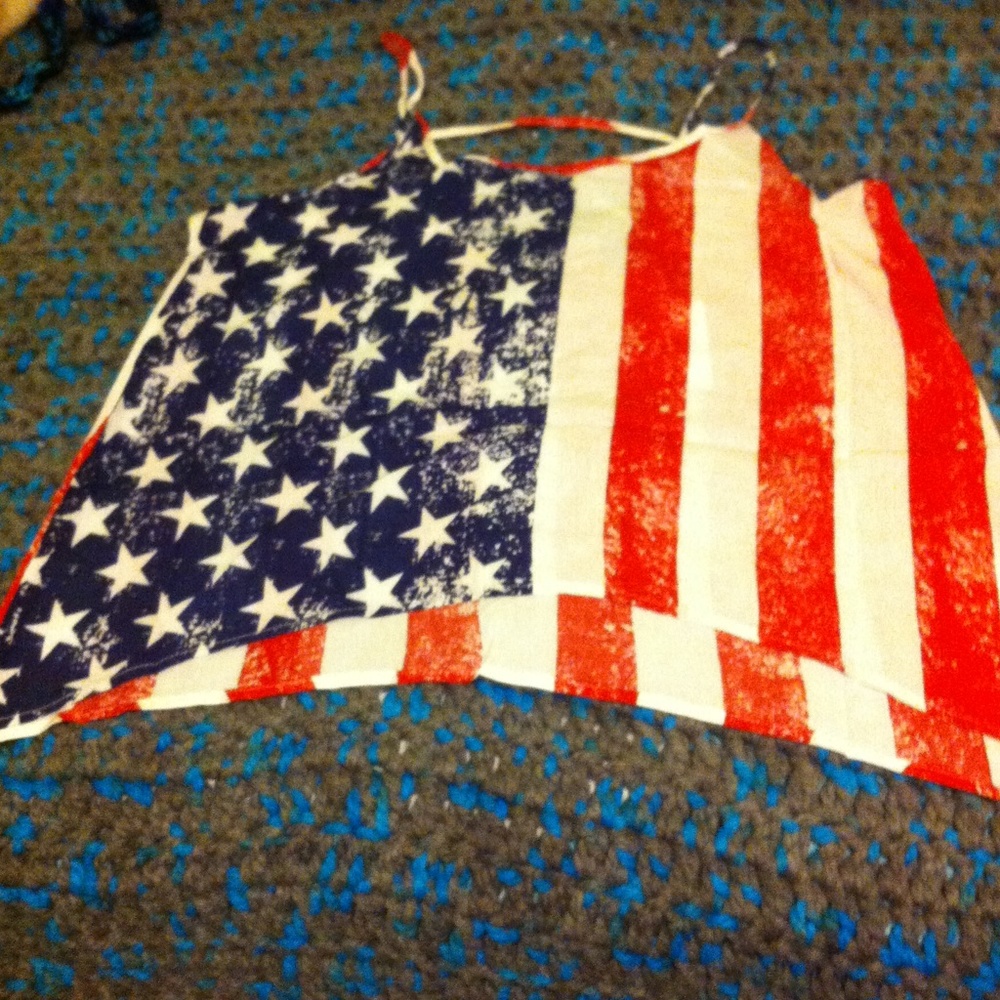 American flag hi lo top